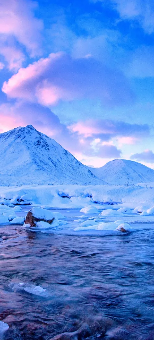 冰川雪山手机壁纸｜冰湖天空背景图片 - 冬日治愈风光「哲风壁纸」