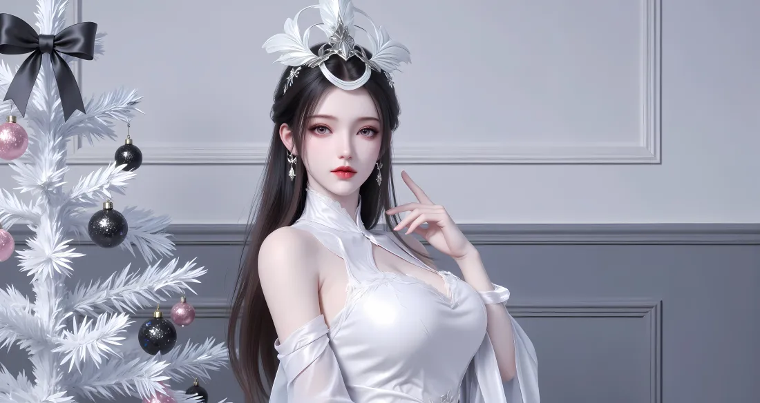 6k陆嫁嫁壁纸｜神国之上背景图片 - 清冷国风美女「哲风壁纸」