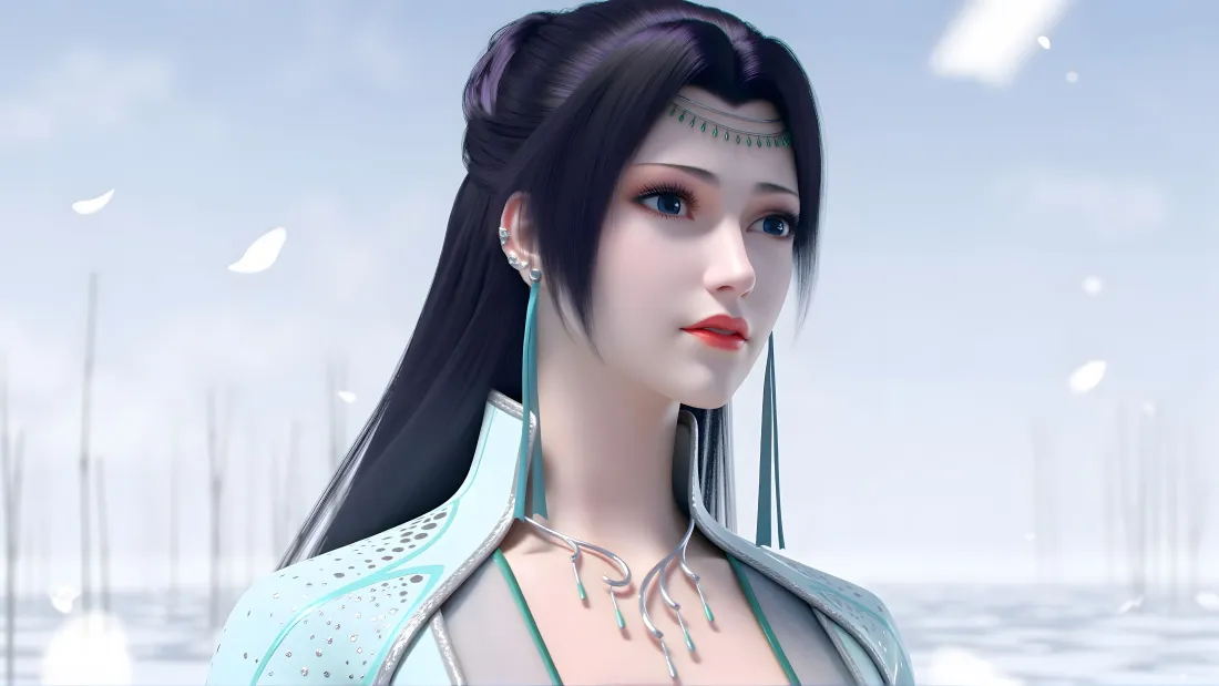 6k云韵壁纸｜雪原背景图片 - 斗破苍穹国风美人「哲风壁纸」