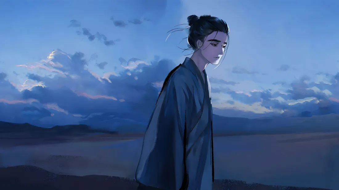 6k王也壁纸｜暮色旷野湖边背景图片 - 一人之下「哲风壁纸」