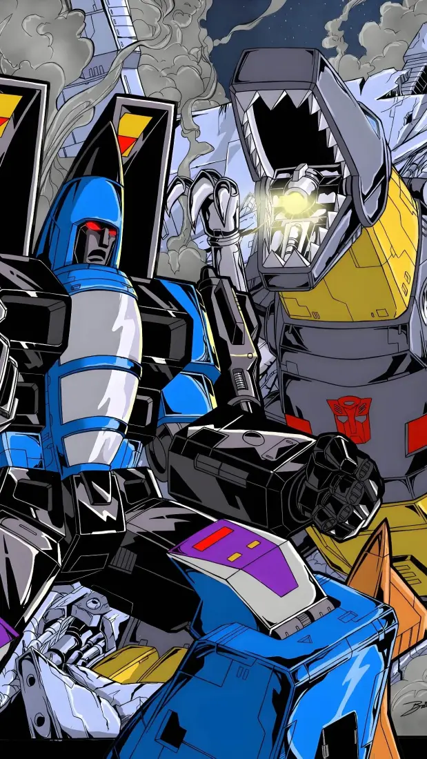 G1变形金刚手机壁纸｜机甲背景图片 - 经典动漫插画「哲风壁纸」
