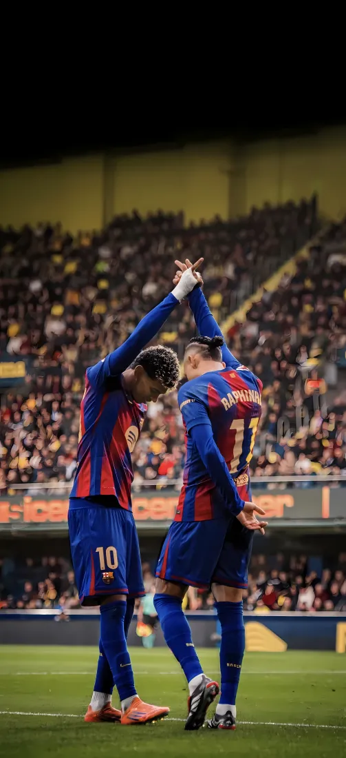 巴萨手机壁纸｜绿茵场背景图片 - 球星庆祝「哲风壁纸」