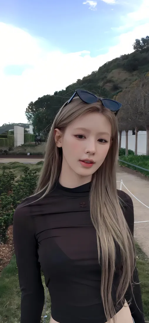 赵美延手机壁纸｜户外街景背景图片 - 清冷气质美女「哲风壁纸」