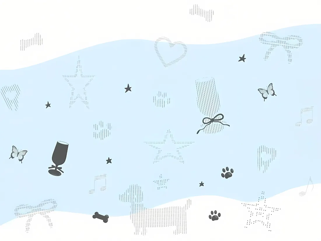 2kins风壁纸｜浅蓝小元素背景图片 - 简约清新「哲风壁纸」