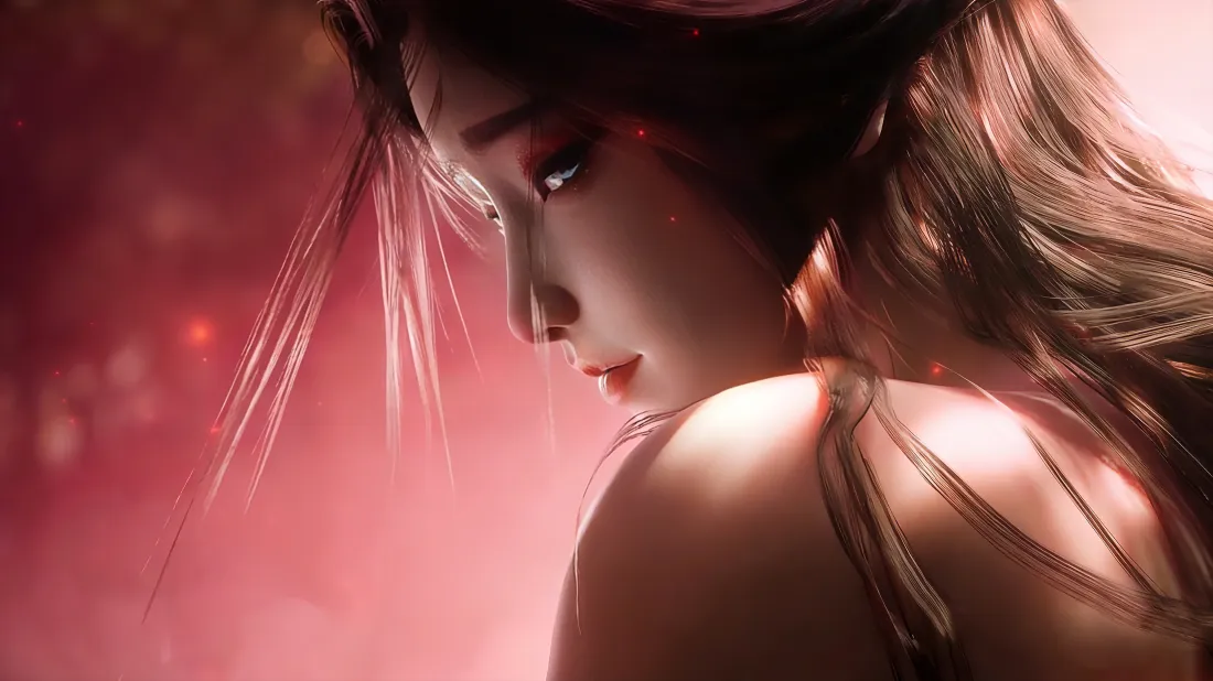 4k龙娇女壁纸｜红色光晕背景图片 - 牧神记「哲风壁纸」