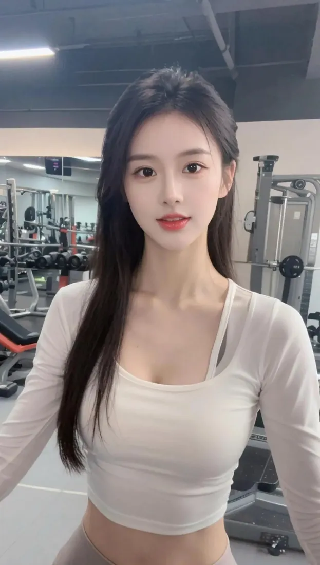 健身美女手机壁纸｜健身房背景图片 - 修身活力穿搭「哲风壁纸」