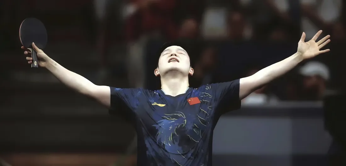 5k樊振东壁纸｜赛场背景图片 - 庆祝夺冠「哲风壁纸」