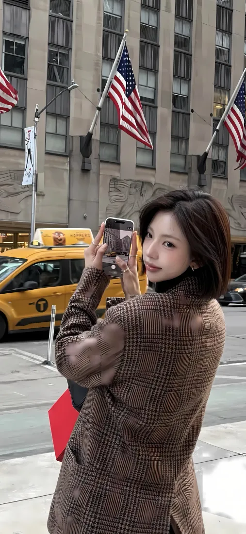 金高恩手机壁纸｜美式街景背景图片 - 气质穿搭随拍「哲风壁纸」