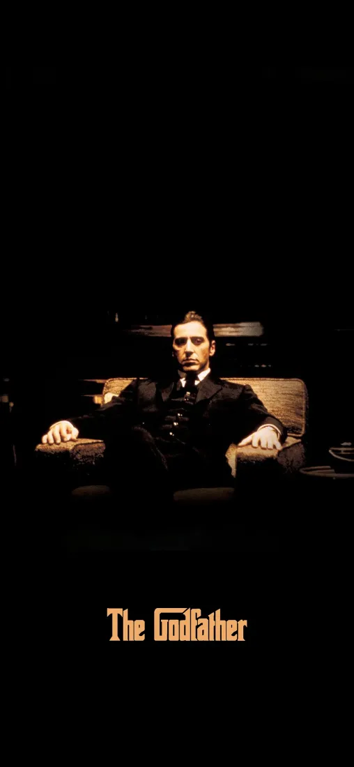 教父手机壁纸｜黑色质感背景图片 - 迈克尔・柯里昂「哲风壁纸」