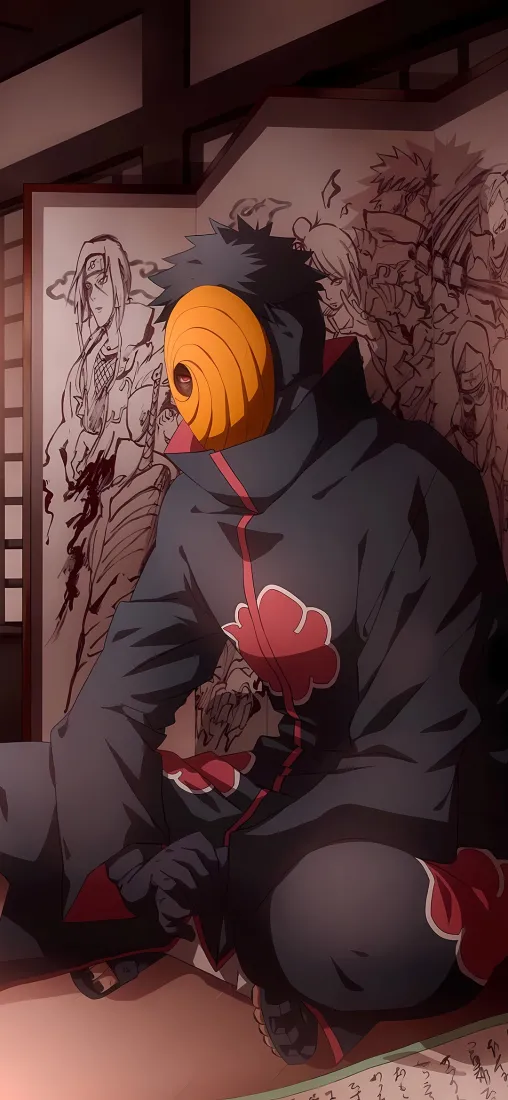 宇智波带土手机壁纸｜日式室内背景图片 - 火影忍者「哲风壁纸」