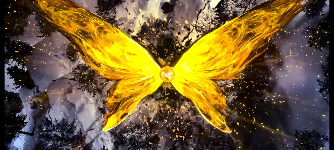 5k沧元图壁纸｜金色蝴蝶背景图片 - 国漫玄幻「哲风壁纸」