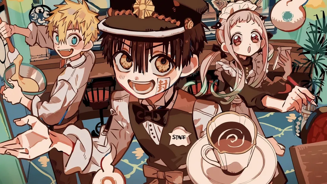 2k地缚少年花子君壁纸｜咖啡馆背景图片 - 八寻宁宁源光「哲风壁纸」