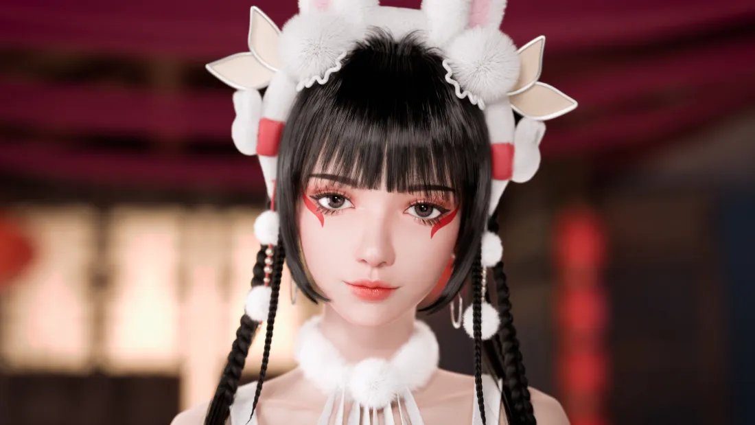 4k国潮少女壁纸｜舞台背景图片 - AI制作「哲风壁纸」