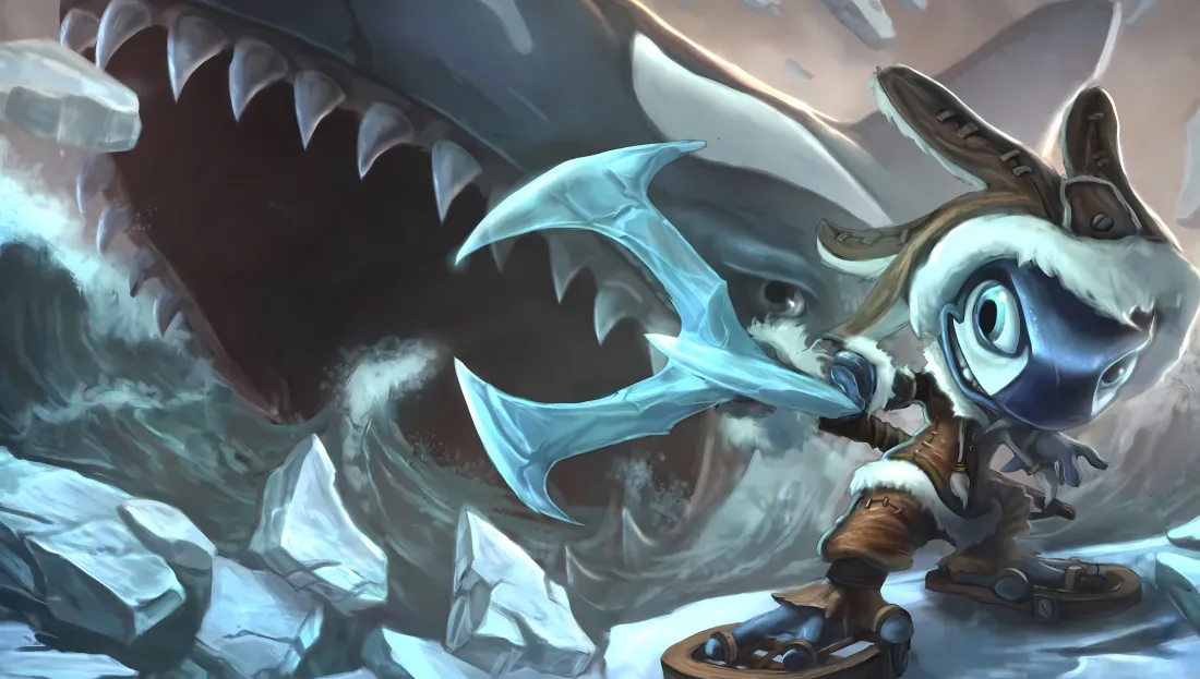 5k小人鱼壁纸｜英雄联盟背景图片 - 冰雪场景「哲风壁纸」