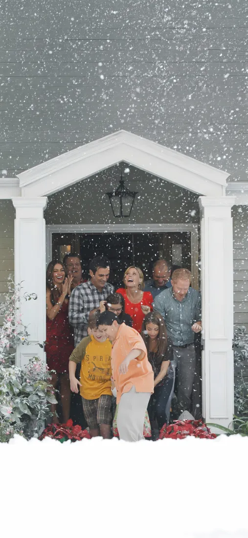 摩登家庭手机壁纸｜冬日背景图片 - 经典家庭剧「哲风壁纸」