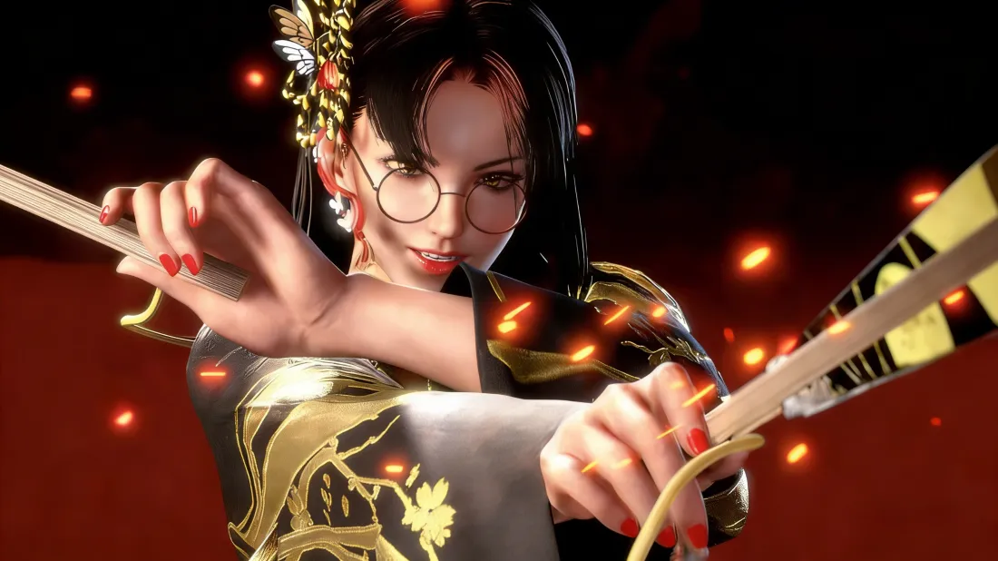 3k不知火舞壁纸｜街霸6背景图片 - 黑金和服「哲风壁纸」