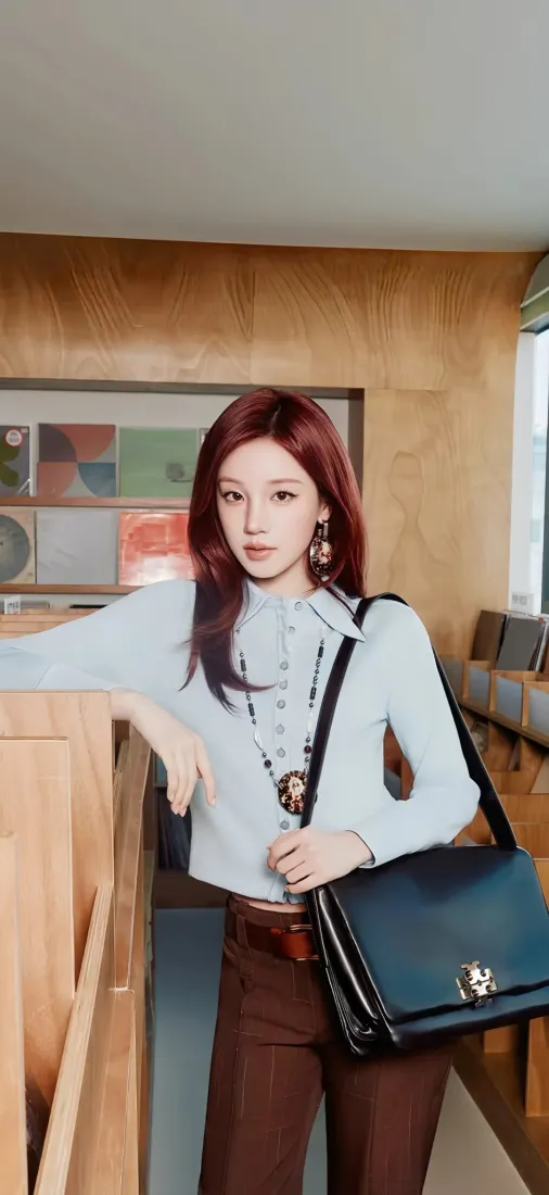 宋雨琦手机壁纸｜咖啡厅背景图片 - 休闲穿搭「哲风壁纸」