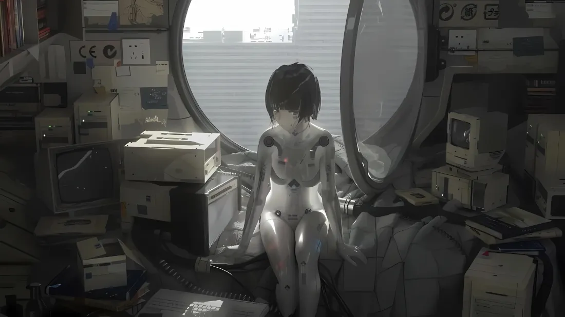 2k机械少女壁纸｜机械仓背景图片 - 赛博风「哲风壁纸」