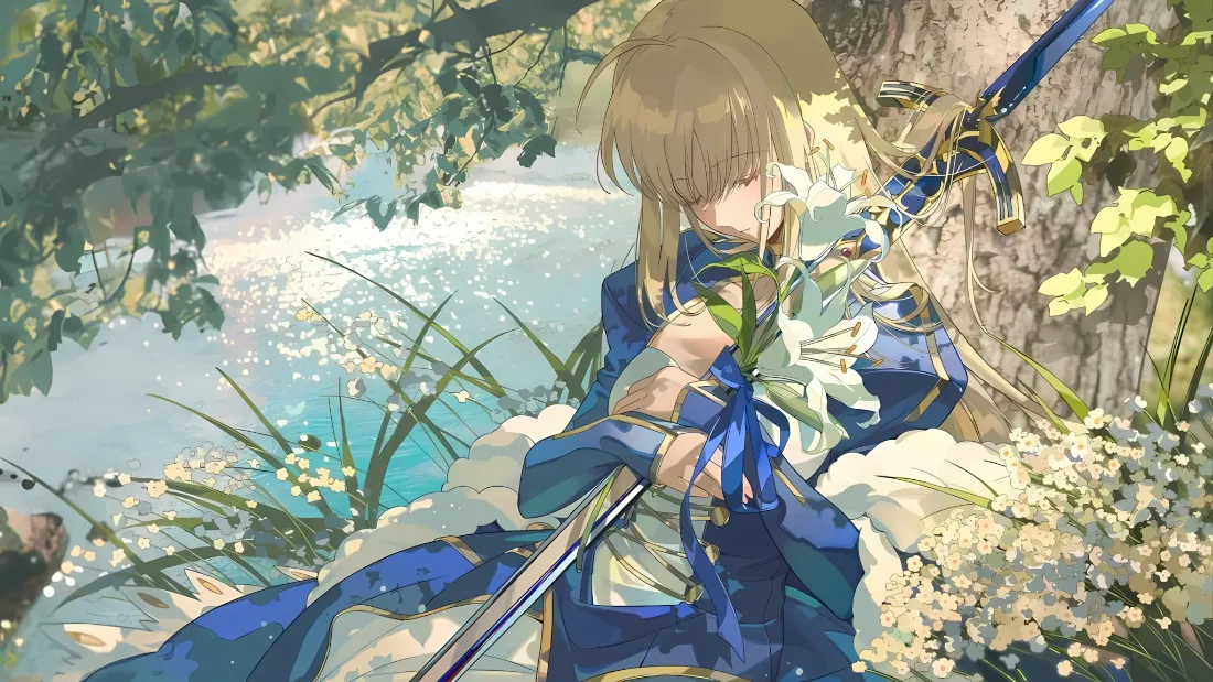 2k阿尔托莉雅壁纸｜湖边背景图片 - Fate「哲风壁纸」