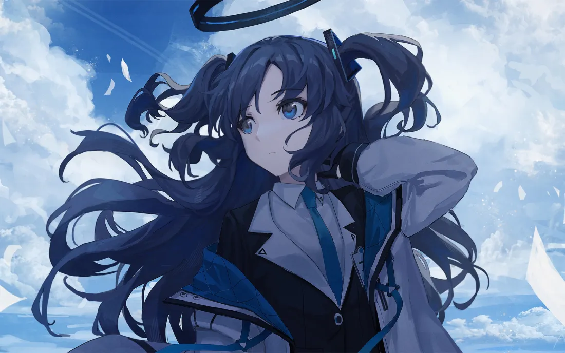 4k早濑优香壁纸｜蓝天白云背景图片 - 蔚蓝档案「哲风壁纸」