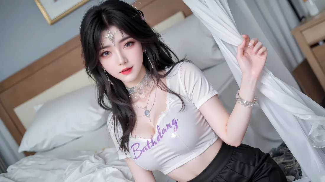 2k邀月公主壁纸｜完美世界背景图片 - 黑发美女「哲风壁纸」