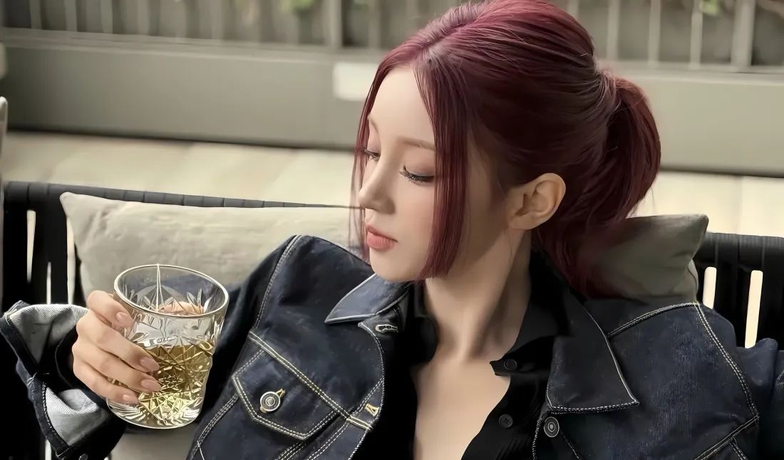 2k宋雨琦壁纸｜户外背景图片 - 休闲红发美女「哲风壁纸」