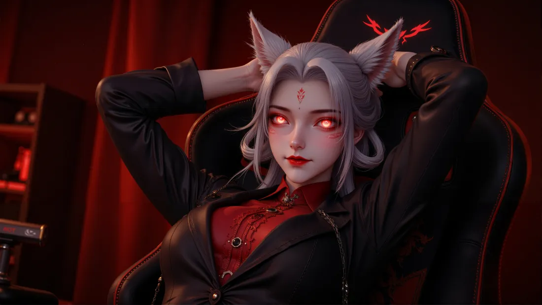 4k小白壁纸｜诛仙背景图片 - 银发狐耳御姐「哲风壁纸」