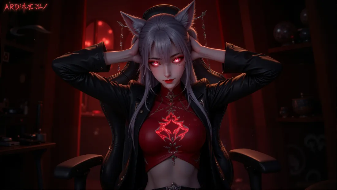 4k诛仙小白壁纸｜暗调背景图片 - 狐耳少女「哲风壁纸」