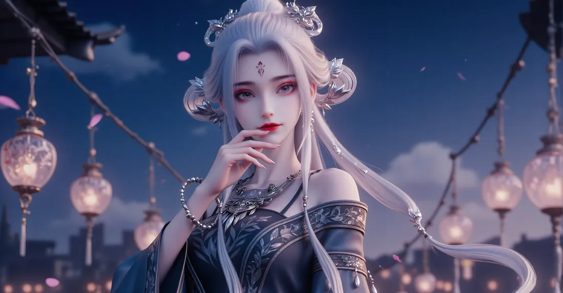 3k诛仙小白壁纸｜古风夜景背景图片 - 国漫美人「哲风壁纸」