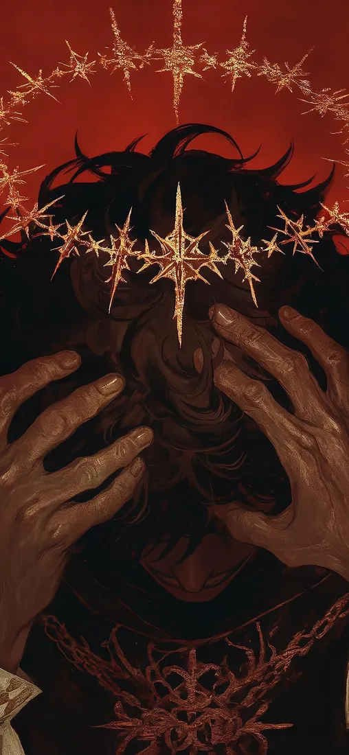 漫画光环手机壁纸｜红色背景图片 - 暗黑星芒「哲风壁纸」