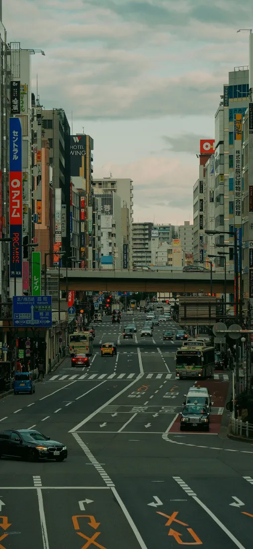 城市街景手机壁纸｜道路背景图片 - 都市楼房「哲风壁纸」