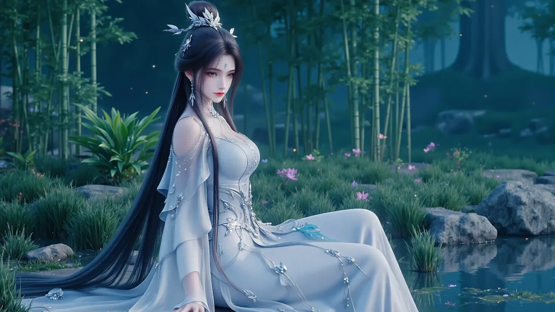 3k陆雪琪壁纸｜诛仙古风背景图片 - 竹林幽境「哲风壁纸」