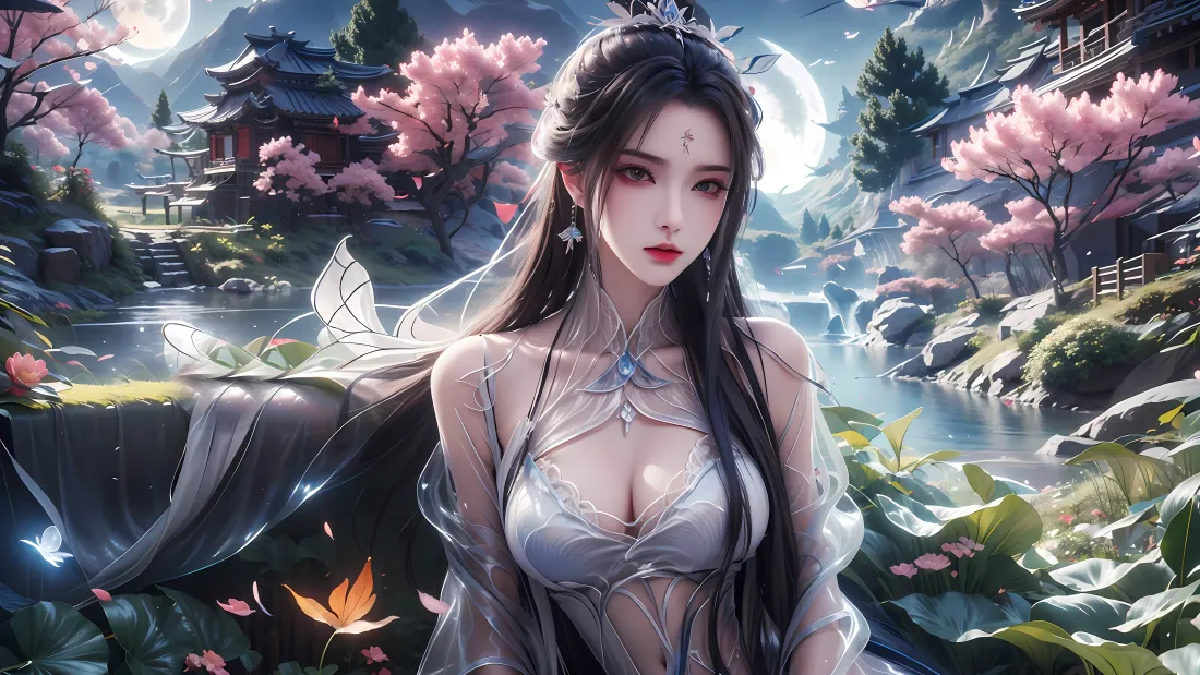 9k陆雪琪壁纸｜诛仙背景图片 - 古风桃花山水「哲风壁纸」