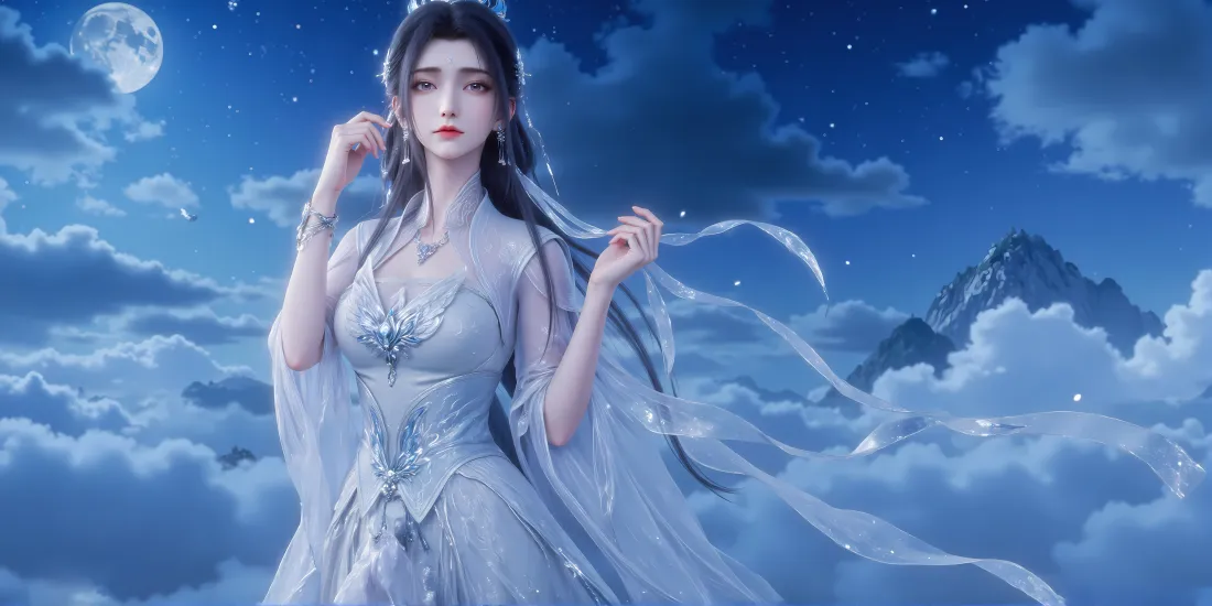 5k陆雪琪壁纸｜诛仙背景图片 - 云海月夜「哲风壁纸」