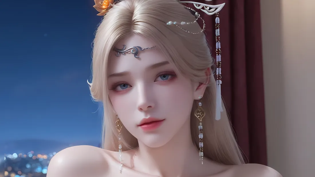 6k金瓶儿壁纸｜诛仙背景图片 - 银发古风美人「哲风壁纸」