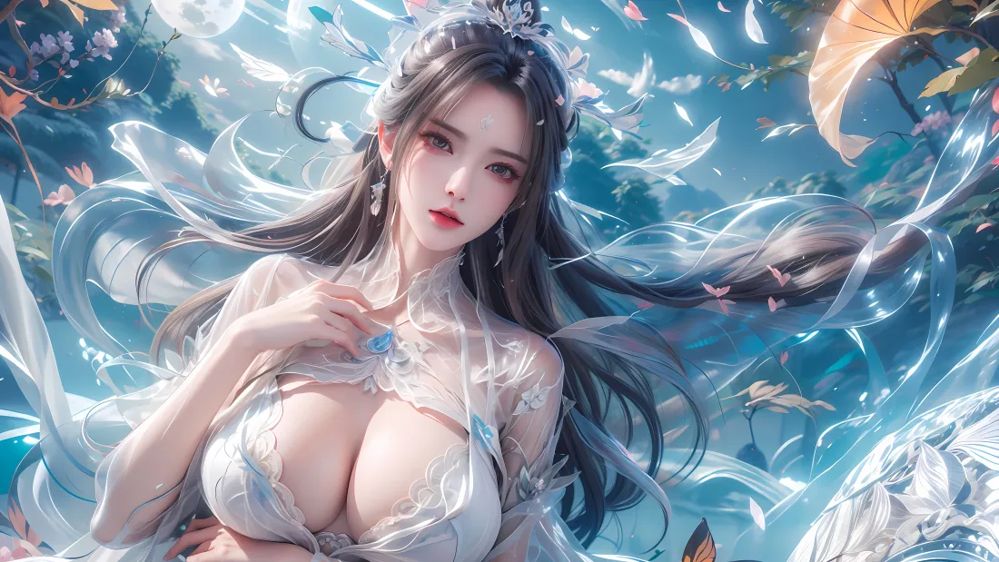 9k陆雪琪壁纸｜诛仙背景图片 - 白衣美人「哲风壁纸」