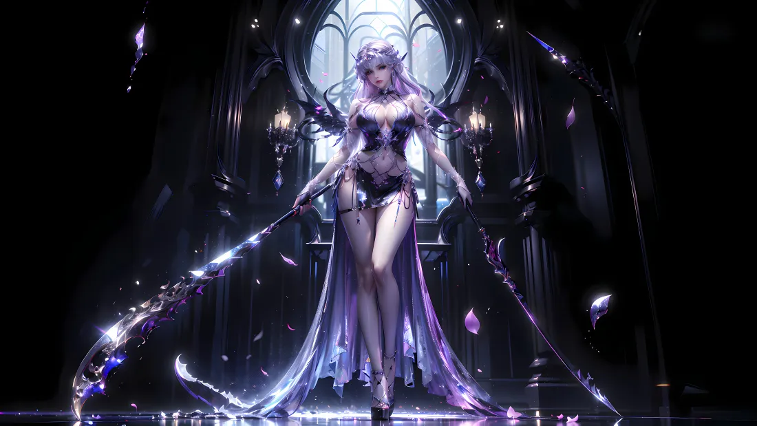 8k圣采儿壁纸｜神印王座背景图片 - 紫发御姐「哲风壁纸」