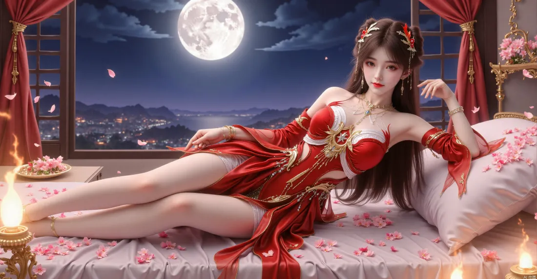 3k火灵儿壁纸｜完美世界背景图片 - 红衣古风美人「哲风壁纸」