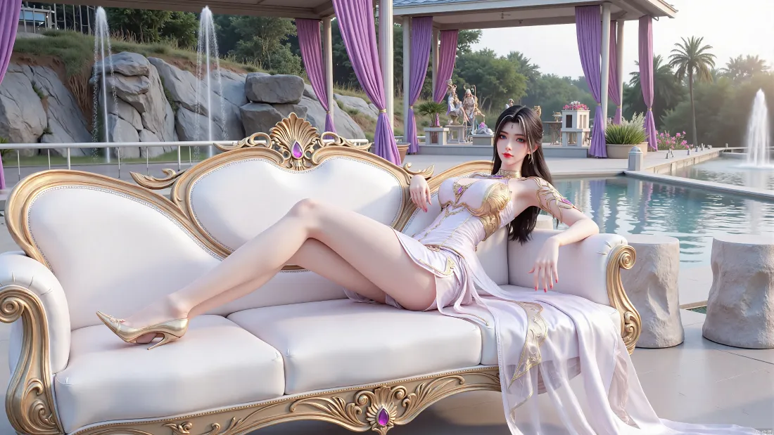 3k天狐仙子壁纸｜完美世界背景图片 - 泳池美人「哲风壁纸」