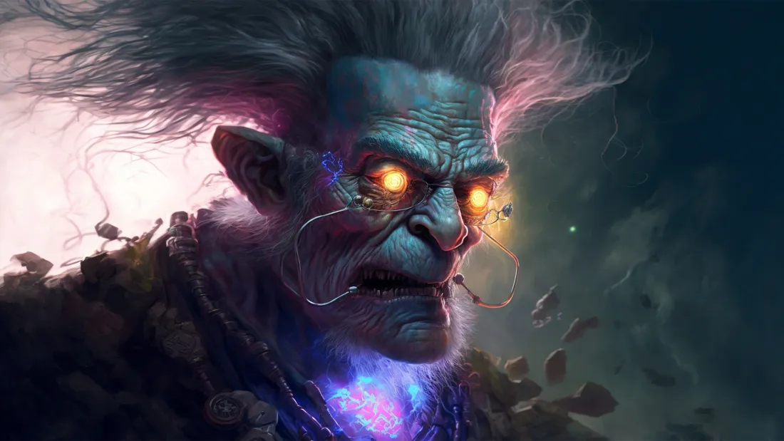 4k抽象魔幻怪物壁纸｜奇幻动漫背景图片 - 发光橙眼「哲风壁纸」