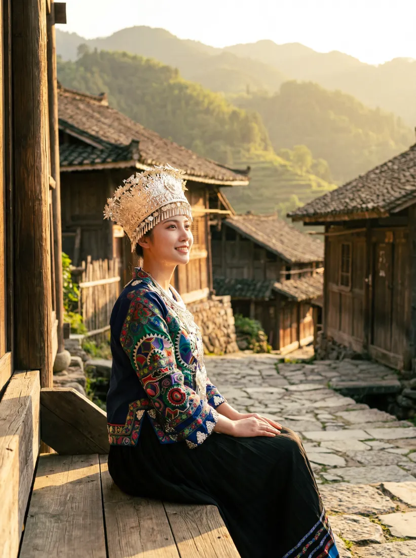 少数民族手机壁纸｜古村寨背景图片 - 传统民居「哲风壁纸」