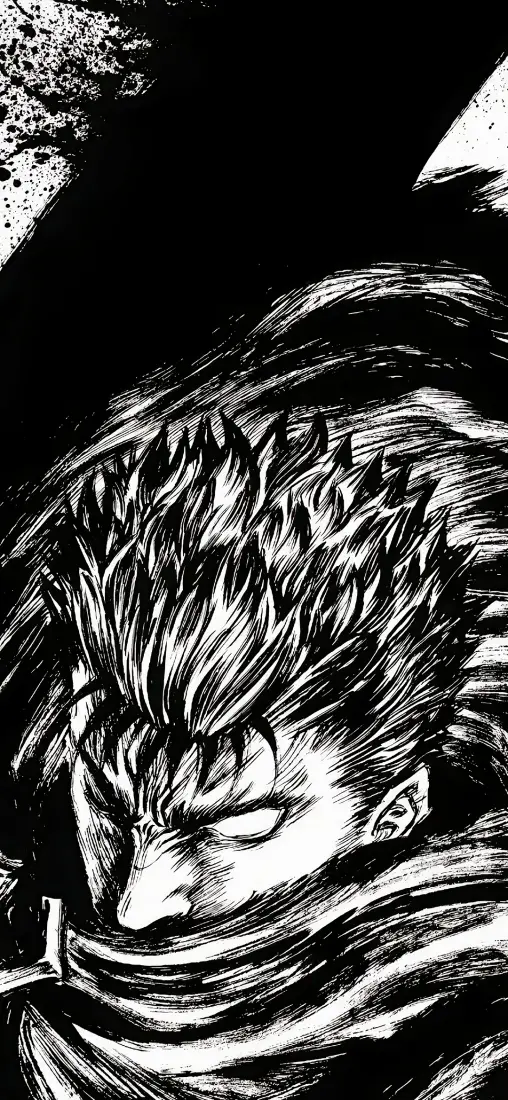 格斯手机壁纸｜剑风传奇背景图片 - 黑白漫画「哲风壁纸」