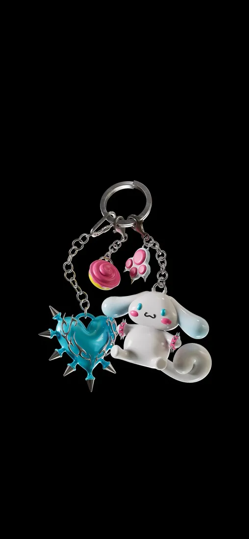 玉桂狗手机壁纸｜三丽鸥背景图片 - 爱心挂饰「哲风壁纸」