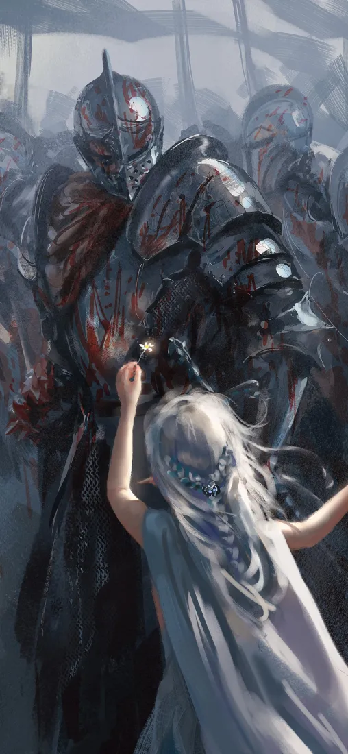 鬼刀海琴烟手机壁纸｜战场背景图片 - 骑士守护场景「哲风壁纸」