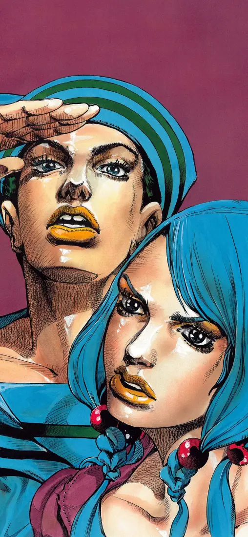 JoJo的奇妙冒险手机壁纸｜插画背景图片 - 东方定助广濑康穗「哲风壁纸」