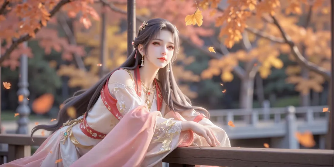 2k白月蓉壁纸｜秋日枫林背景图片 - 百炼成神「哲风壁纸」