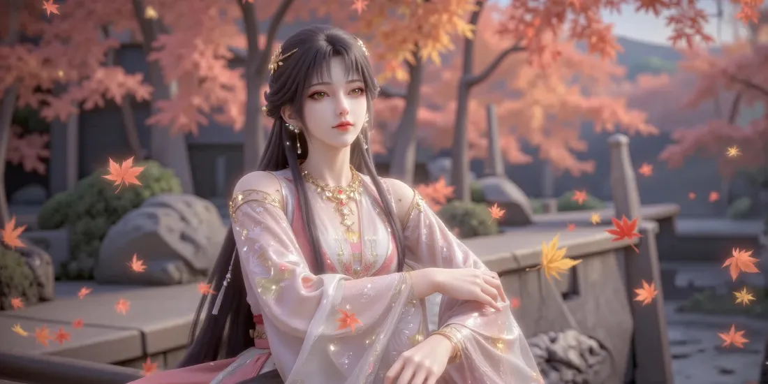 2k百炼成神壁纸｜红枫背景图片 - 白月蓉「哲风壁纸」