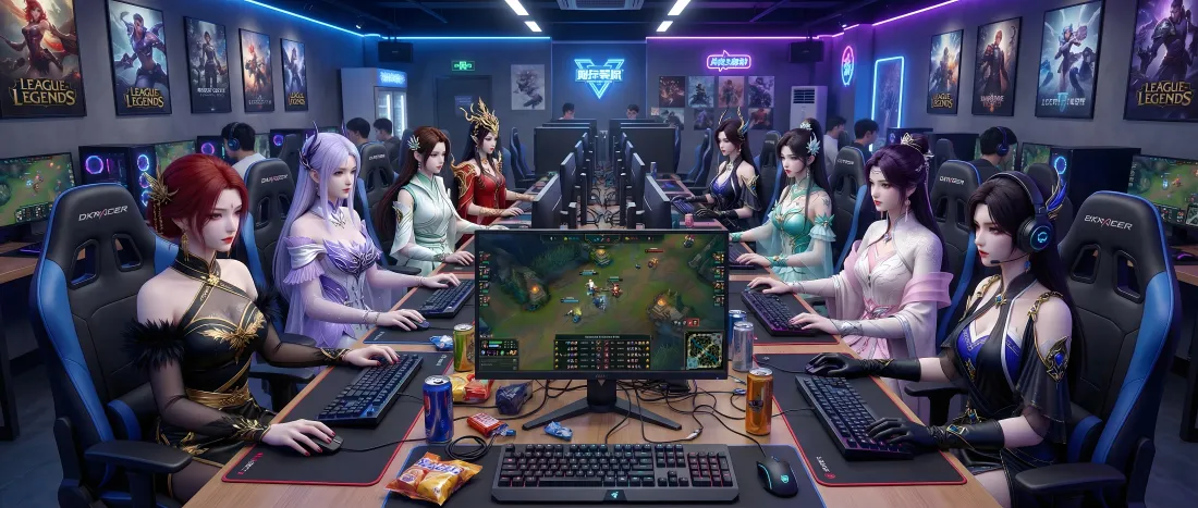 6k斗破苍穹女神壁纸｜网吧电竞背景图片 - 开黑对局「哲风壁纸」