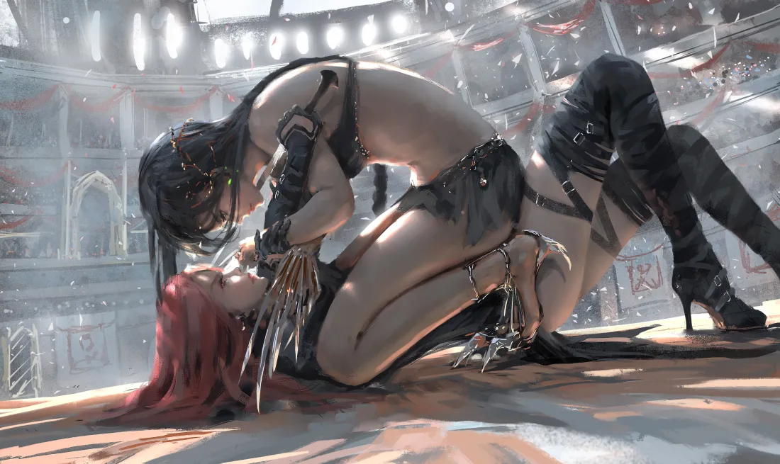 5k鬼刀壁纸｜WLOP背景图片 - 黑发美人「哲风壁纸」