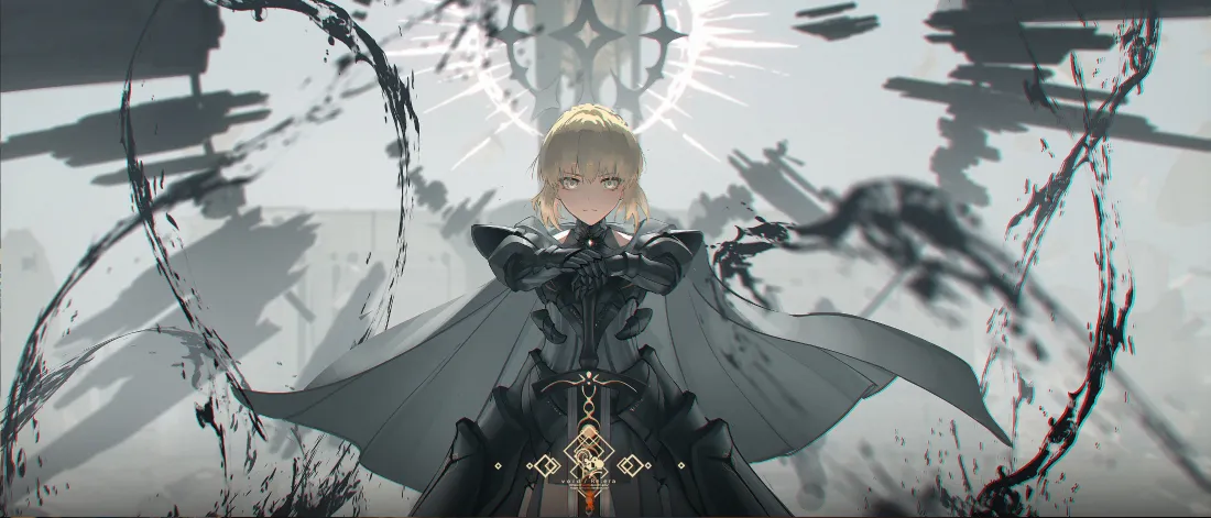 3kTerminal壁纸｜平面化背景图片 - 金发女骑士「哲风壁纸」